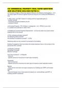 CIC COMMERCIAL PROPERTY FINAL PAPER QUESTIONS AND SOLUTIONS 2025&sol;2026 RATED A&plus;