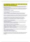 CIC COMMERCIAL PROPERTY TEST PAPER QUESTIONS AND SOLUTIONS 2025&sol;2026 RATED A&plus;