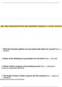 AMT RMA EXAM QUESTIONS AND ANSWERS GRADED A&plus; LATEST UPDATE&period;