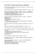 EPE PREP COURSE QUESTIONS & ANSWERS