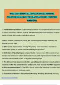 WGU C157 -ESSENTIALS OF ADVANCED NURSING PRACTICE &lbrack;2025&rsqb;QUESTIONS AND ANSWERS &lpar;VERIFIED ANSWERS&rpar;