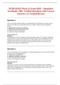 NURS 6521N Week 11 Exam 2025 &ndash; Simulated Test Bank &vert; 100&plus; Verified Questions with Correct Answers &vert; A&plus; Graded Review