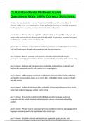 CLAS standards Midterm Exam Questions With 100&percnt; Correct Solutions&period;