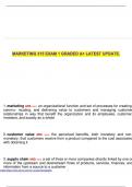 MARKETING 315 EXAM 1 GRADED A&plus; LATEST UPDATE&period;