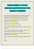 BUNDLE FOR ALGEBRA 1 EXAMS 2025&sol;2026 Q&A 100&percnt; PASS