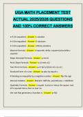 UGA MATH PLACEMENT TEST ACTUAL 2025&sol;2026 QUESTIONS AND 100&percnt; CORRECT ANSWERS