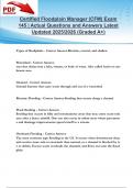 Certified Floodplain Manager &lpar;CFM&rpar; Exam 145 &vert; Actual Questions and Answers Latest Updated 2025&sol;2026 &lpar;Graded A&plus;&rpar;