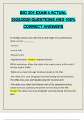 BIO 201 EXAM 4 ACTUAL 2025&sol;2026 QUESTIONS AND 100&percnt; CORRECT ANSWERS