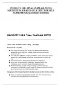 ENVSOCTY 1HB3 FINAL EXAM ALL NOTES SQUEEZED IN 81 PAGES ONLY &lpar;BEST FOR JULY EXAM PREP 2025&rpar; McMaster University