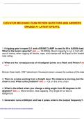 ELEVATOR MECHANIC EXAM REVIEW QUESTIONS AND ANSWERS GRADED A&plus; LATEST UPDATE&period;