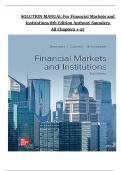 Solution Manual for Financial Markets and Institutions 8th Edition by Anthony Saunders &vert; All Chapters 1&ndash;25 &vert; Newest Complete Version