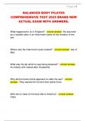 BALANCED BODY PILATES  COMPREHENSIVE TEST 2025 BRAND NEW  ACTUAL EXAM WITH ANSWERS&period;