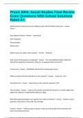 Praxis 5004&colon; Social Studies Final Review Exam Questions With Solved Solutions Rated A&plus;&period;