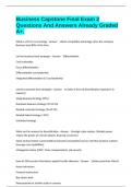 Business Capstone Final Exam 2 Questions And Answers Already Graded A&plus;&period;