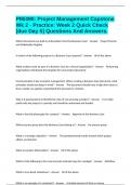 PM&sol;490&colon; Project Management Capstone Wk 2 - Practice&colon; Week 2 Quick Check &lbrack;due Day 5&rsqb; Questions And Answers&period;