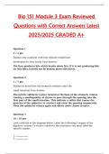 BIOD 151&sol;A & P 1 Module 1-7 Exams and Final Exam Portage Learning&period; Questions and Answers GRADED A&plus; Latest 2025&sol;2026