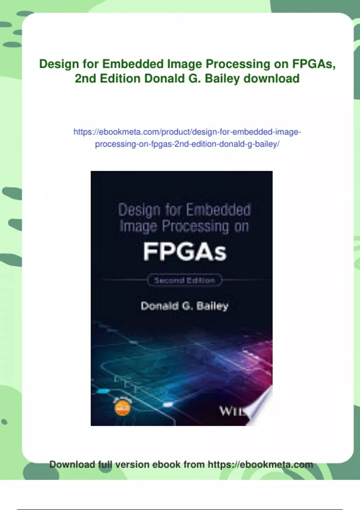 Summary Design for Embedded Image Processing on FPGAs, 2nd Edition ...
