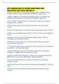 EPIC AMB100 END OF COURSE QUESTIONS AND SOLUTIONS 2025&sol;2026 GRADED A&plus;