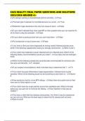 FACE REALITY FINAL PAPER QUESTIONS AND SOLUTIONS 2025&sol;2026 GRADED A&plus;