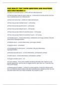 FACE REALITY TEST PAPER QUESTIONS AND SOLUTIONS 2025&sol;2026 GRADED A&plus;