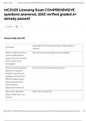 MCOLES Licensing Exam COMPREHENSIVE questions answered&comma; 2025 verified graded A&plus; already passed&excl;