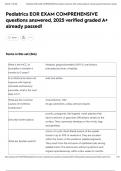 Pediatrics EOR EXAM COMPREHENSIVE questions answered&comma; 2025 verified graded A&plus; already passed&excl;