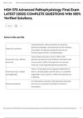 MSN 570 Advanced Pathophysiology Final Exam LATEST &lpar;2025&rpar; COMPLETE QUESTIONS With 100&percnt; Verified Solutions&comma;