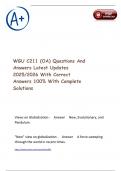 WGU C211 &lpar;OA&rpar; Questions And Answers Latest Updates 2025&sol;2026 With Correct Answers 100&percnt; With Complete Solutions