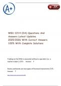 WGU C214 &lpar;OA&rpar; Questions And Answers Latest Updates 2025&sol;2026 With Correct Answers 100&percnt; With Complete Solutions
