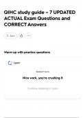 QIHC study guide &ndash; 7 UPDATED ACTUAL Exam Questions and CORRECT Answers