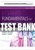 Egan&rsquo;s Fundamentals of Respiratory Care&comma; 12th Edition 2025 testbank