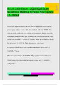 BULW 3300 Exam 1 2025&sol;2026 Exam  Questions Marking Scheme New Update  &vert; A&plus; Rated 