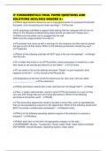 IT FUNDAMENTALS FINAL PAPER QUESTIONS AND SOLUTIONS 2025&sol;2026 GRADED A&plus;