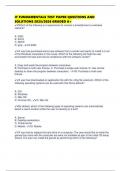 IT FUNDAMENTALS TEST PAPER QUESTIONS AND SOLUTIONS 2025&sol;2026 GRADED A&plus;