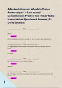 defensivedriving&period;com Wheels In Motion Answers &lpar;quiz 1 - 6 and exam&rpar; &sol; Comprehensive Practice Test &sol; Study Guide Newest Actual Questions & Answers &lpar;A&plus; Guide Solutions 