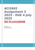 ACI2602 Assignment 3 2025 - DUE 4 July 2025