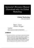 Solution Manual For Global Marketing&comma; 11th Edition Mark C&period; Green Warren J&period; Keegan