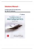 Solutions Manual &ndash; Fundamentals of Aerodynamics&comma; 7th Edition by  &lpar;Anderson&comma; 2024&rpar; &vert; All 10 Chapters Covered&comma; Latest Edition 2025