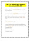 SAR Tech III Study Guide Questions and Answers 2025-2026