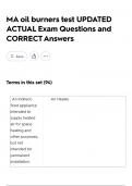 MA oil burners test UPDATED ACTUAL Exam Questions and CORRECT Answers