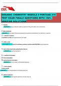 Organic Chemistry Module 8 Portage 219 TEST EXAM FINALS QUESTIONS WITH  VERIFIED SOLUTIONS