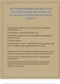 RETA Industrial Refrigeration Bundled Exam Newest 2025 Complete  Questions And Correct Answers &lpar;Verified Answers&rpar; &vert;Already Graded A&plus;