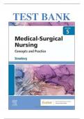 TEST BANK Medical-Surgical Nursing&comma; Concepts and Practice&comma; 5th Edition &lpar;Stromberg&comma; 2023&rpar; Chapters 1 - 49 &vert;&vert; UPDATED 2025