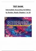 Test Bank for Intermediate Accounting&comma; 3rd Edition by Elizabeth A&period; Gordon