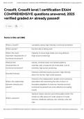 Crossfit&comma; Crossfit level 1 certification EXAM COMPREHENSIVE questions answered&comma; 2025 verified graded A&plus; already passed&excl;