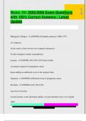  Music 101 2025&sol;2026 Exam Questions  with 100&percnt; Correct Answers &vert; Latest  Update 