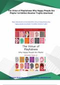 The Virtue of Playfulness Why Happy People Are Playful 1st Edition Boomer Trujillo - Digital Download