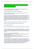 Wall Street Prep Excel Crash Course Exam Q&rsquo;s and A&rsquo;s