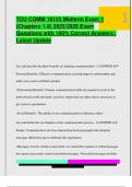 TCU COMM 10123 Midterm Exam 1  &lpar;Chapters 1-9&rpar; 2025&sol;2026 Exam  Questions with 100&percnt; Correct Answers &vert;  Latest Update 