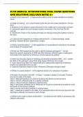 PLTW MEDICAL INTERVENTIONS FINAL PAPER QUESTIONS AND SOLUTIONS 2025&sol;2026 RATED A&plus;